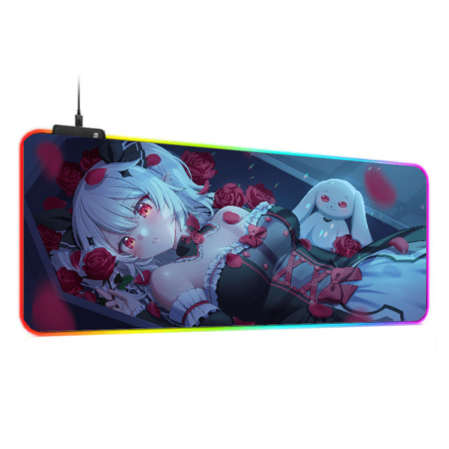 A Rose's Slumber LED Deskmat